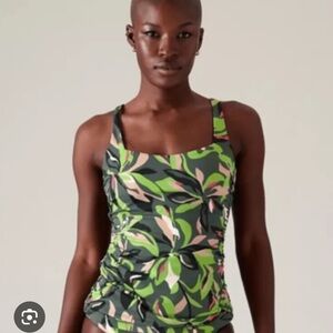 Athleta Square Neck Tankini Top 36 B/C